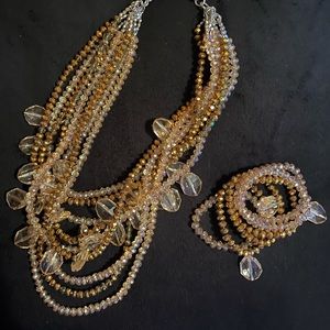SJ Necklace and bangle stack